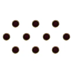 Comet Busters Set of 10 Handcrafted Designer Bindis - Maroon image 2