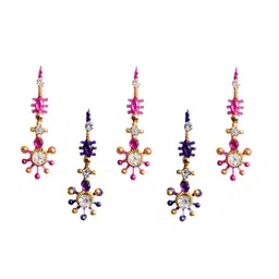 Comet Busters Violet & Pink Bindi Set Of 5 image 3