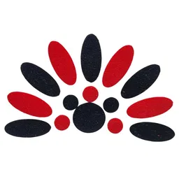 Comet Busters 15 Pcs Reusable Traditional Bindis - Red & Black image 2