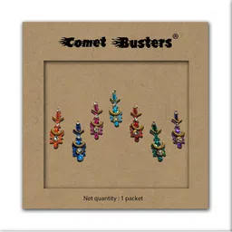 Comet Busters 7 Pcs Stone Studded Reusable Bindi - Multicolor image 2
