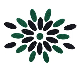 Comet Busters 25 Pcs Traditional Reusable Bindis - Green & Black image 2