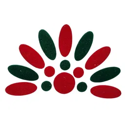 Comet Busters 15 Pcs Traditional Reusable Bindis - Red & Green image 3