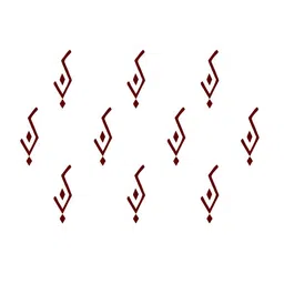Comet Busters 10 Pcs Reusable Designer Bindis - Maroon image 2