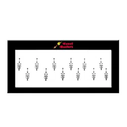 Comet Busters 12 Pcs Reusable Bindi - Black image 2
