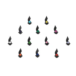 Comet Busters Black Bindis - 12 Pcs image 2