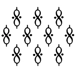 Comet Busters 10 Pcs Reusable Designer Bindis - Black image 2
