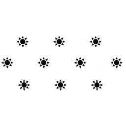 Comet Busters 10 Pcs Reusable Designer Bindis - Black image 2