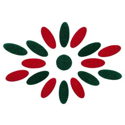 Comet Busters 17 Pcs Reusable Traditional Bindis - Green & Red image 2