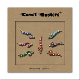 Comet Busters 7 Pcs Embellished Reusable Designer Bindis - Multicoloured image 2