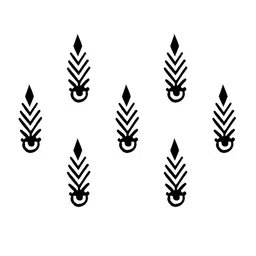 Comet Busters 7 Pcs Reusable Designer Bindis - Black image 2