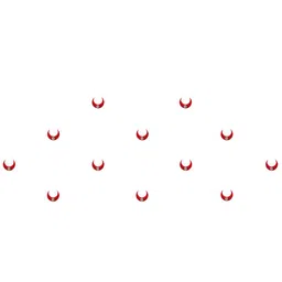 Comet Busters 12 Pcs Embellished Reusable Crescent-Shaped Bindis - Red image 2