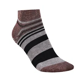 Dollar Socks Men Pack Of 3 Striped Cotton Assorted Ankle-Length Socks image 2