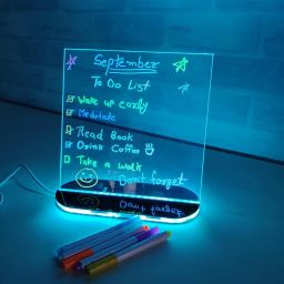 3D Actylic Planner | LED Message Board | Acrylic Sheet for Table Top Study Lamp-image-79