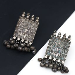 Ozanoo Silver-Plated Classic Drop Earrings image 2