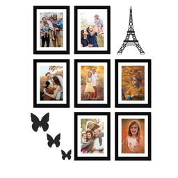 RANDOM Set of 7 Black Solid Synthetic Photo Frames image 2
