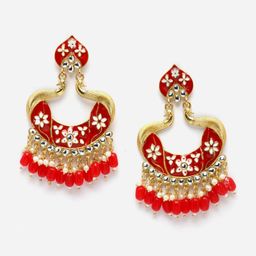 Kennice Gold-Plated Peacock Shaped Drop Earrings image 2