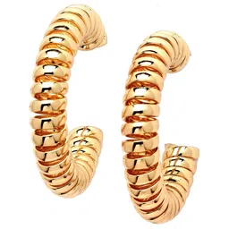 Bohey by KARATCART Gold-Plated Contemporary Drop Earrings image 2