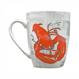 Kookee Red & White Printed Ceramic Mug 325 ML image 2