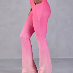 KICA Second SKN High-Rise Ombre Flare Pants With Side Pockets-image-46
