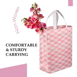 Kuber Industries Set of 12 Geometric Printed Non-Woven Reusable Shopper Handheld Bags image 2