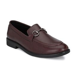 Mactree Men Maroon Solid Formal Slip-Ons image 2