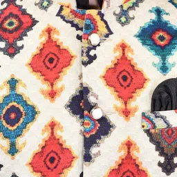 PRINTCULTR Geometric Printed Nehru Jackets image 5