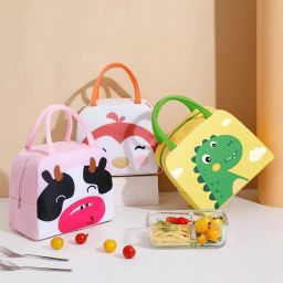 Cute Lunch Bags for Women, Small Portable Cartoon Thermal Lunch Bag Waterproof Lunch Bag-image-63