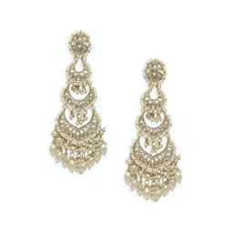 OOMPH Kundan Studded & Beaded Chandbalis image 2