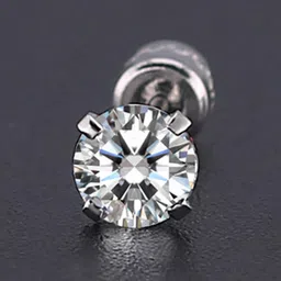 Peora Men Silver-Plated Cubic Zirconia Stainless Steel Geometric Shaped Stud Earrings image 3