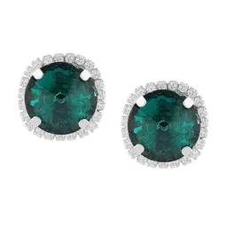 AMI Silver Plated Contemporary Stud Earrings image 2