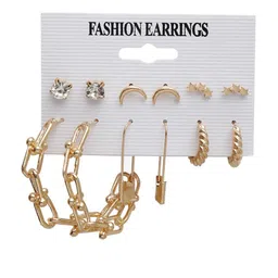 DressBerry Set Of 6 Contemporary Studs Earrings image 3