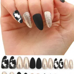Secret Lives 24-Pcs Matte &  Glitter Finish Fake Nails-13