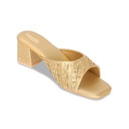 NR By Nidhi Rathi Embellished Open Toe Block Heels image 5