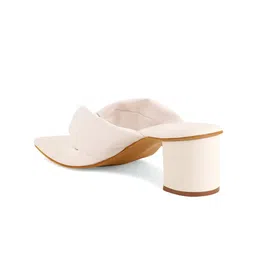 Mast & Harbour White Open Toe Block Heels image 2