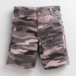 Cherry Crumble Boys Multicoloured Camouflage Printed Shorts-12