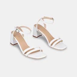 T.ELEVEN Open Toe Ankle Loop Block Heels image 5