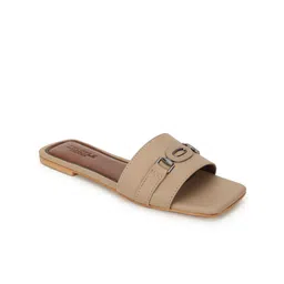 Truffle Collection Embellished Open Toe Flats image 5