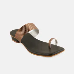 Anouk Striped One Toe Block Heels image 5