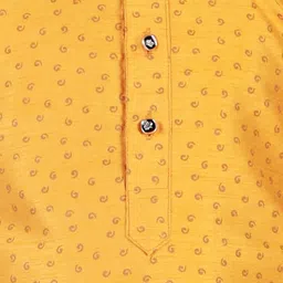 Pro-Ethic STYLE DEVELOPER Boys Yellow Printed Kurta with Pyjamas image 5