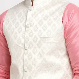Kaifoo Men Multicoloured Kurta with Churidar & Nehru Jacket image 3