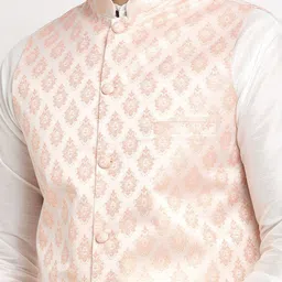 Kaifoo Men Multicoloured Kurta with Churidar & Nehru Jacket image 4
