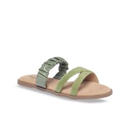 Monrow Textured Open Toe Flats image 3