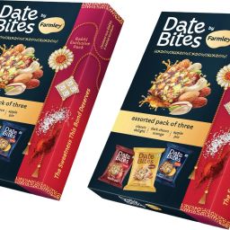 Assorted Date Bites Gift Pack With Rakhi and Kumkum (2 x 60g Each) Paper Gift Box-image-46