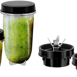 goldwinner Bullet Jar for Mixer Grinder Set of 2 (530 ML & 350 ML) Mixer Juicer Jar Mixer Juicer Jar image 3
