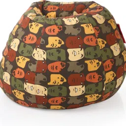txor XL Classic Cotton Canvas Abstract Printed Teardrop Bean Bag With Bean Filling image 5