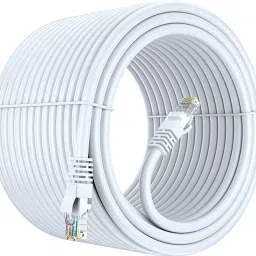 Fedus LAN Cable 20 m 20 Meter Cat6 Ethernet Cable White, BUSOHE Cat-6 Flat RJ45 Computer Internet LAN Network Ethernet Patch Cable Cord-4