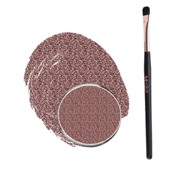 Moraze Smudge-Proof Single Eyeshadow - Deep Damson with Eyeshadow Brush-3