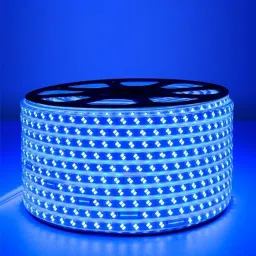 LED Ceiling Light (6 Mtr. Roll) Cove Rope Light, Strip Light, Double Row SMD 5730 LED (72 LEDs/Mtr), Waterproof IP67 & Flexible With AC Adaptor Plug, Direct 220v AC, Super Bright BLUE Color. Ceiling Light Ceiling Lamp-picture-24
