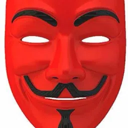 Vendetta Comic Face Anonymous (Red) Gift Set Party Mask (Red, Pack of 1) Party Mask-picture-9