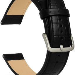 RStraps 24mm Croc Black Genuine Leather Watch Strap Belt for Men | Replacement Band 24 mm Genuine Leather Watch Strap-image-61